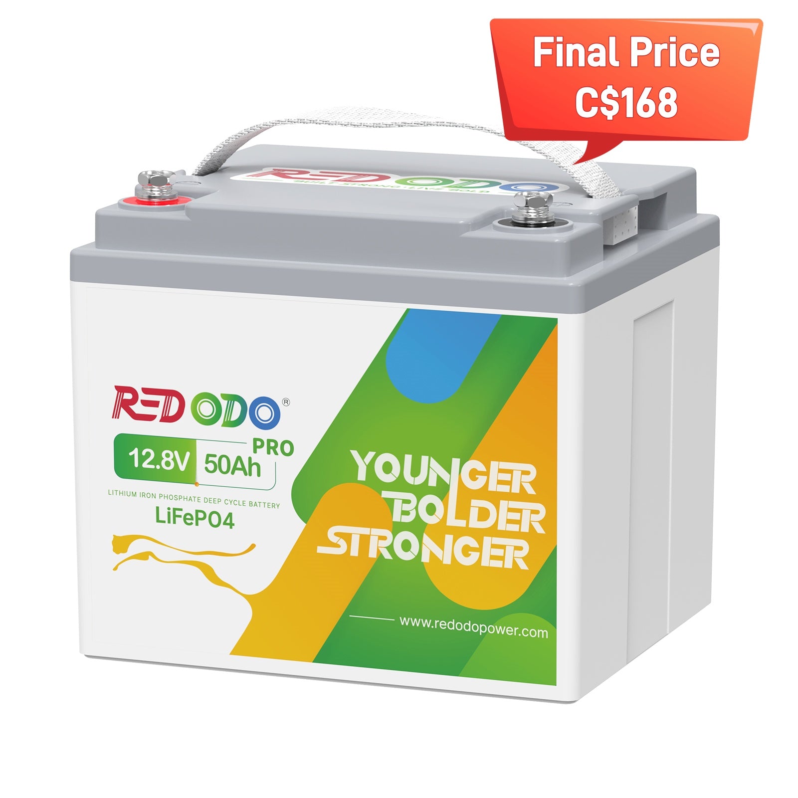 🔥【Limited 20% off Discount】Redodo 12V 50Ah pro Lithium LiFePO4 Battery Redodo CA