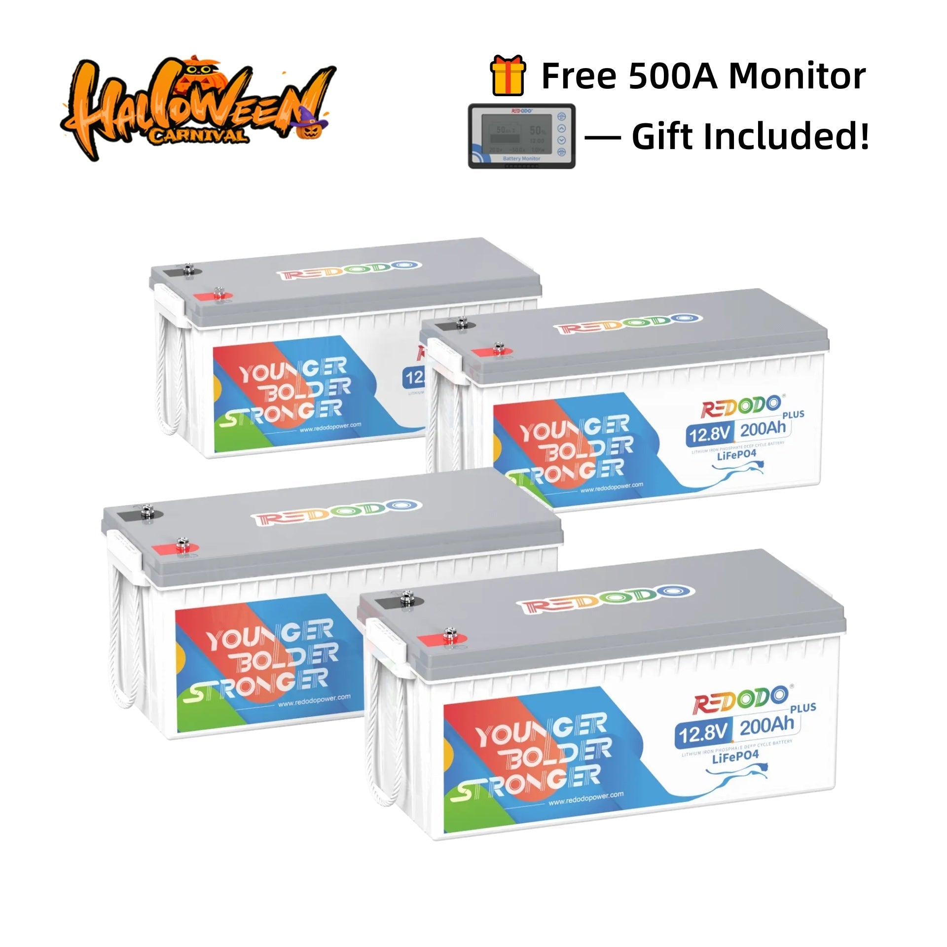 Redodo 12V 200Ah Plus Deep Cycle LiFePO4 Lithium Battery 2560W Load Power | For Solar Home, RV, Marine Redodo CA