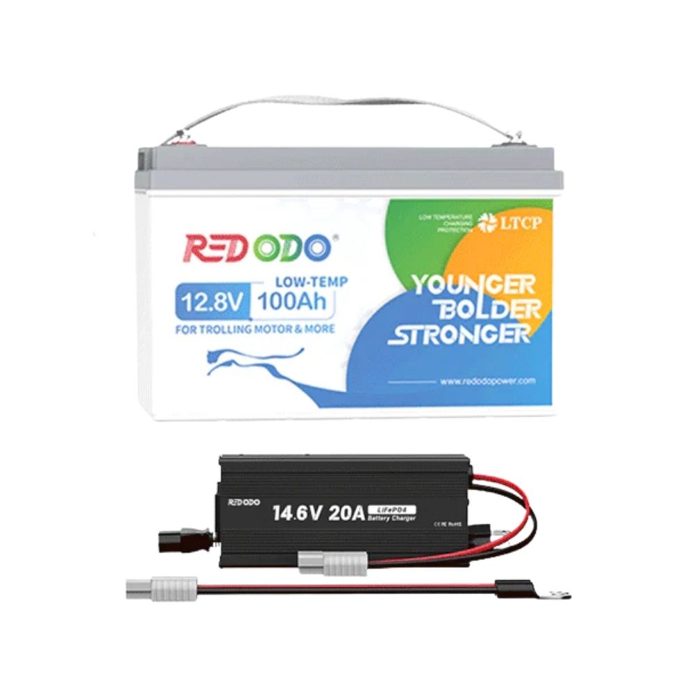 Redodo 12V 100Ah Lithium Battery for Trolling Motor with Low Temperature Protection