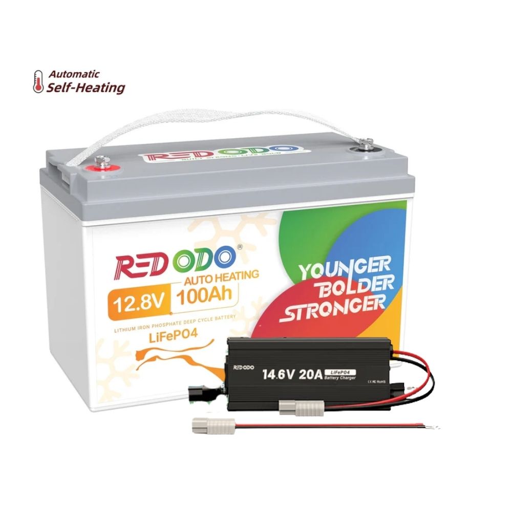 Redodo 12V 100Ah Self-Heating LiFePO4 Lithium Battery | For RV, Boats, Solar Home Systems