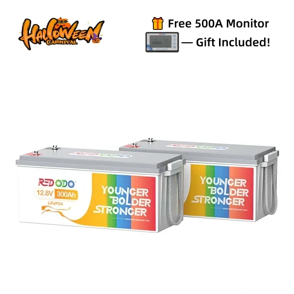 Redodo 12V 300Ah Lithium Battery | Replaces 6*12V 100Ah AGM Batteries | For RV, Marine, Solar Redodo CA