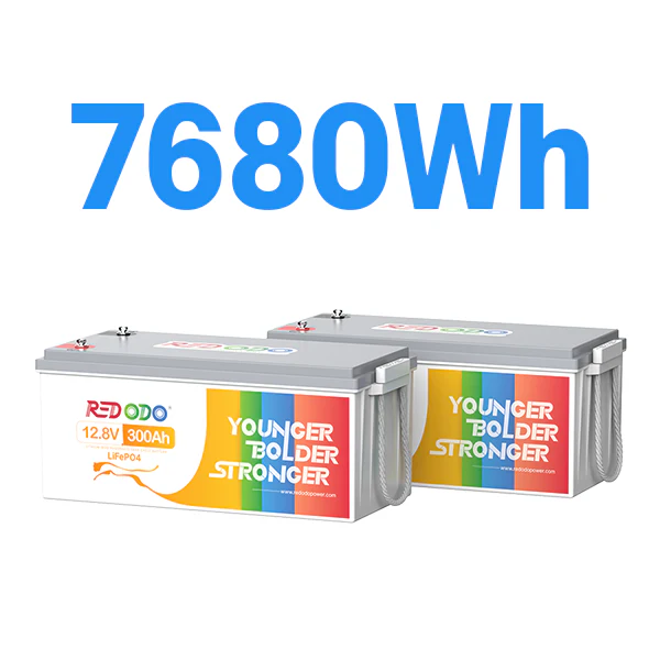 Redodo 12V 300Ah Lithium LiFePO4 Battery: Large Capacity, Compact Design