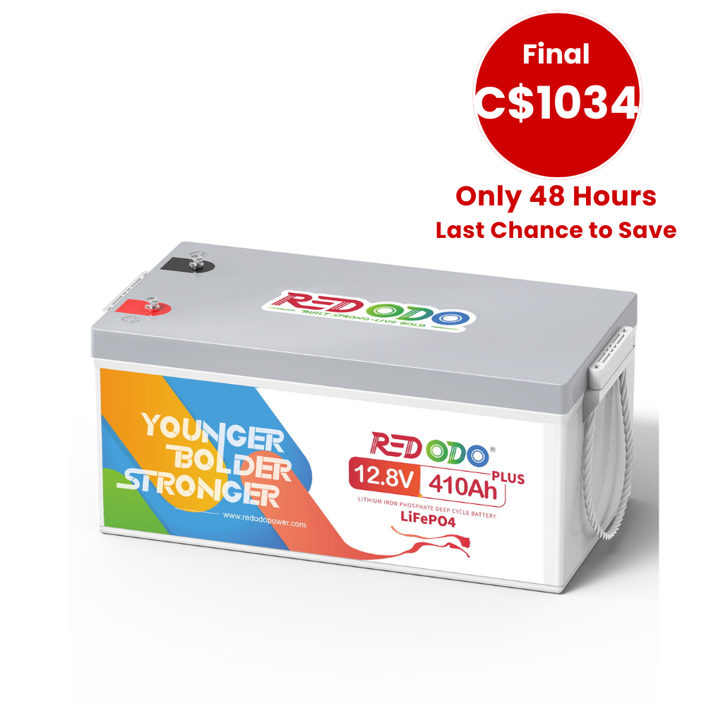 🔥【48H Flash Sale- Final C$1034】Redodo 12V 410Ah Deep Cycle Lithium Battery Perfect for Home Energy Storage, RV, Marine Redodo CA