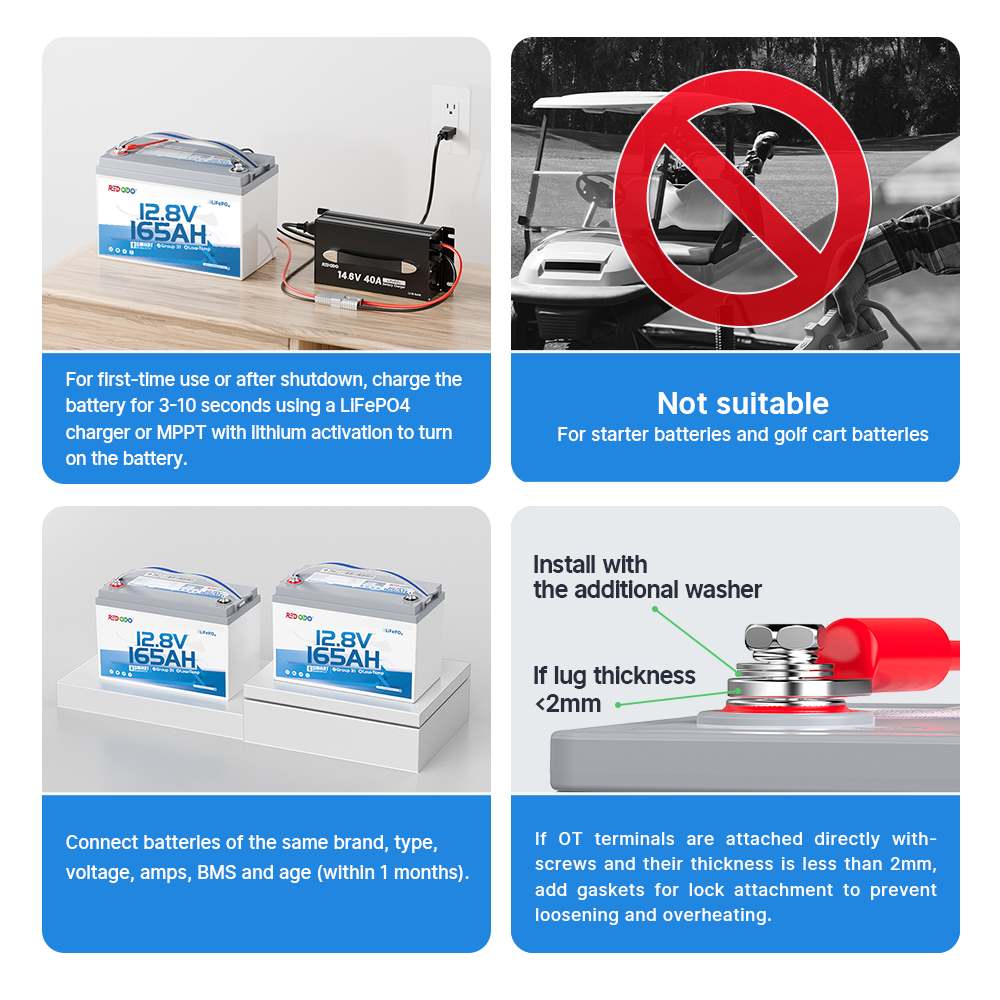 Redodo 12V 165Ah Group 31 Bluetooth Lithium Battery | For RV, Marine, Solar Home Redodo CA