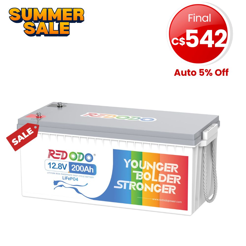 🔥[SALE] Redodo 12V 200Ah Lithium LiFePO4 Battery | 1280W Load Power | For RV, Solar, Off-Grid