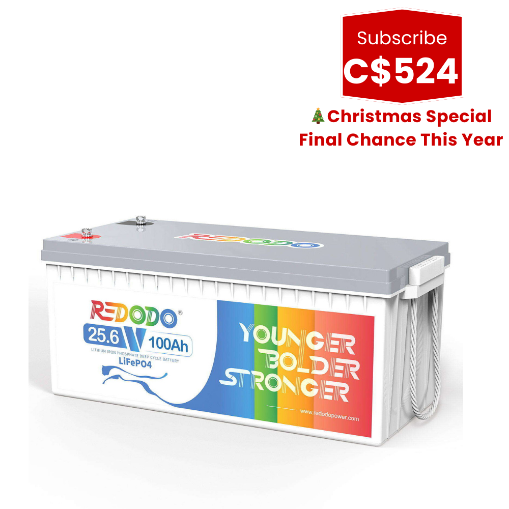 🎄【C$524 After Subscribe】Redodo 24V 100Ah Lithium Battery | For RVs, Trolling Motors, Marine and Off-Grid Applications Redodo CA