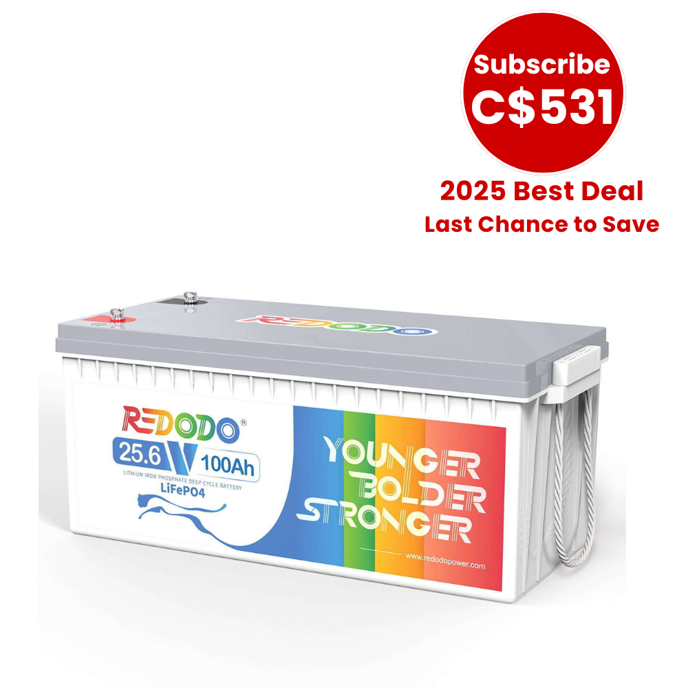 🔥【C$531 After Subscribe】Redodo 24V 100Ah Lithium Battery | For RVs, Trolling Motors, Marine and Off-Grid Applications Redodo CA