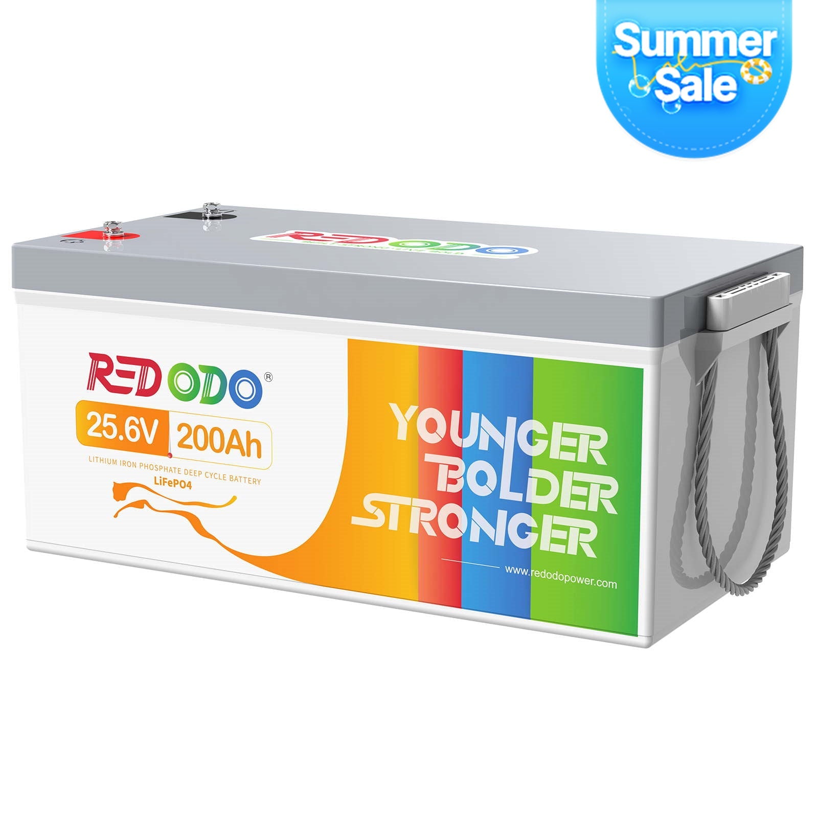 Redodo 24V 200Ah LiFePO4 Lithium Battery | 5120Wh & 5120W Perfect For Solar System, Boats, RV
