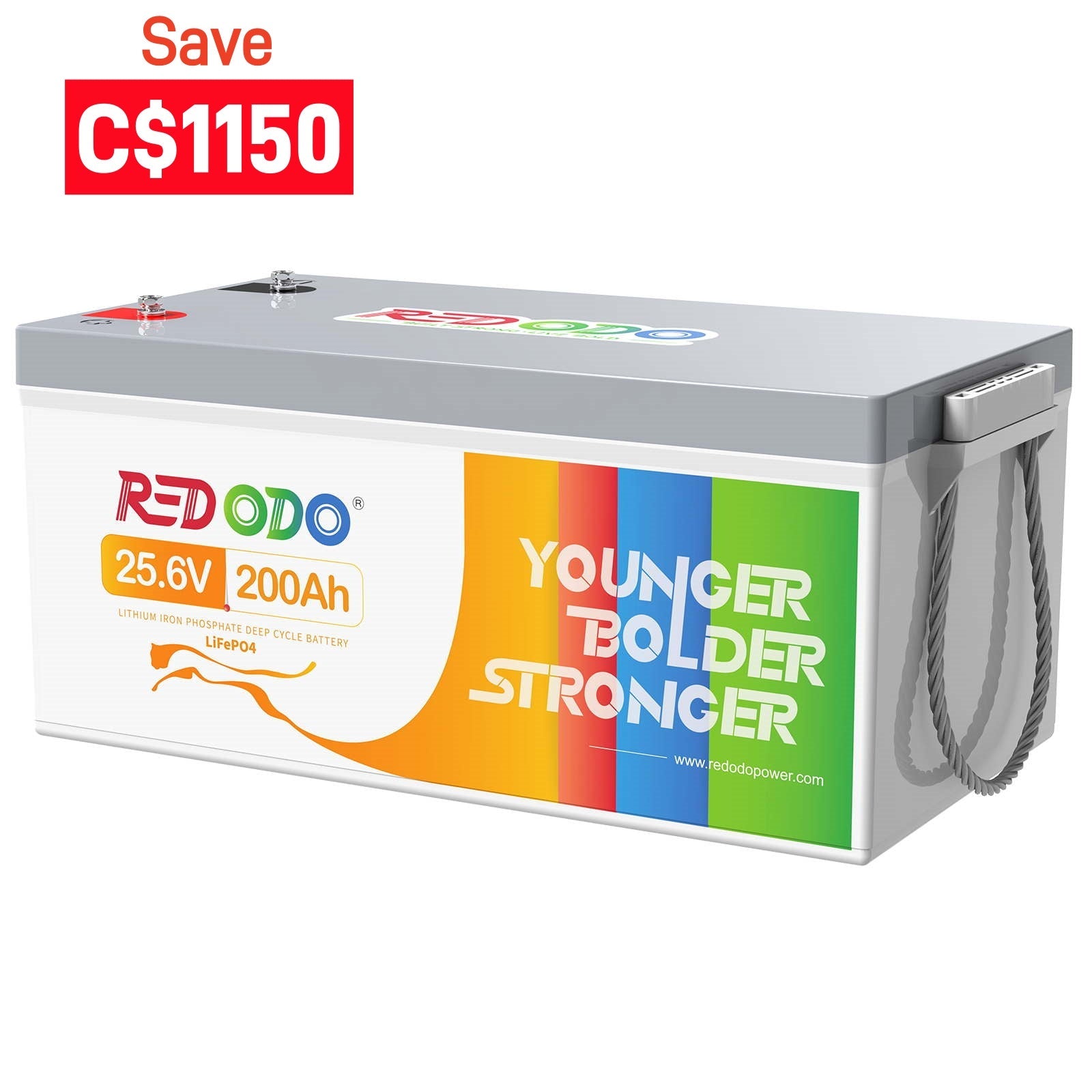 Redodo 24V 200Ah LiFePO4 Lithium Battery | 5120Wh & 5120W Perfect For Solar System, Boats, RV Redodo CA