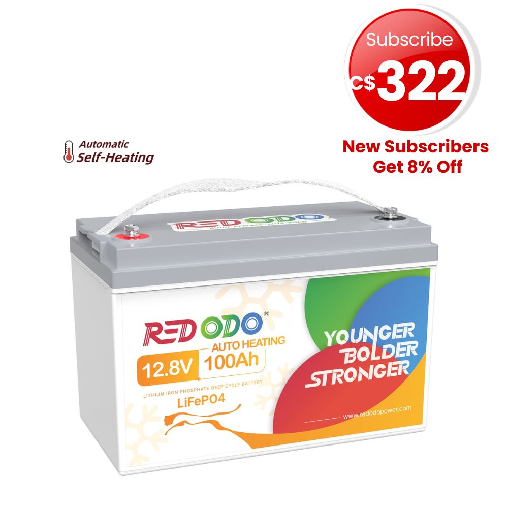 🔥【Extended Deal】Redodo 12V 100Ah Self-Heating LiFePO4 Lithium Battery | For RV, Boats, Solar Home Systems