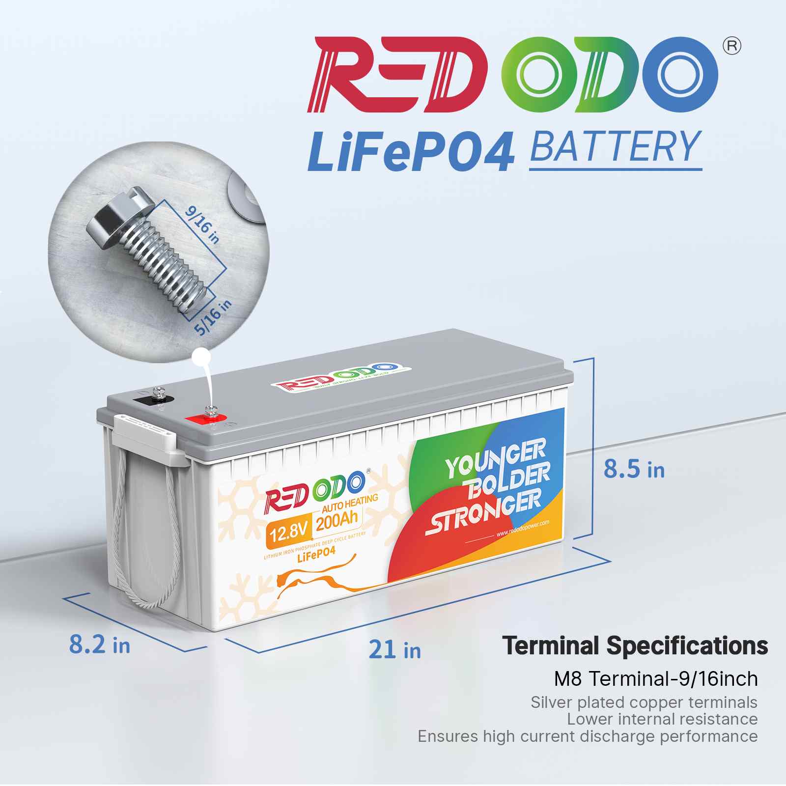 Redodo 12V 200Ah LiFePO4 Battery with Self-Heating Redodo CA