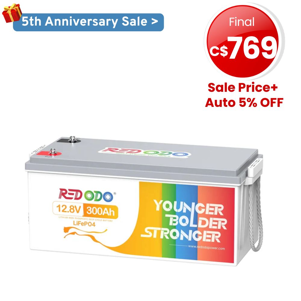 🔥【Final C$769】Redodo 12V 300Ah Lithium Battery | Replaces 6*12V 100Ah AGM Batteries | For RV, Marine, Solar