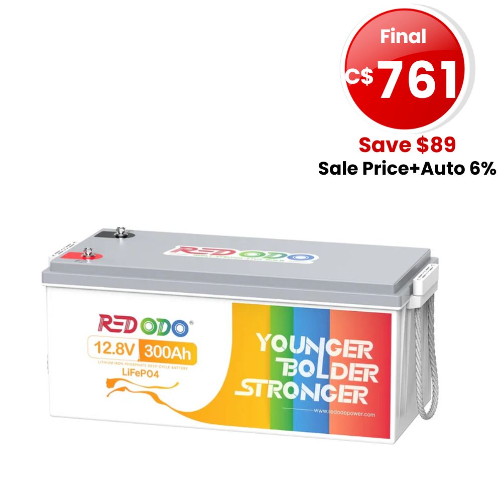 🔥【SAVE C$89】Redodo 12V 300Ah Lithium Battery | Replaces 6*12V 100Ah AGM Batteries | For RV, Marine, Solar