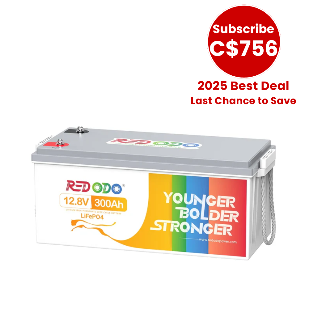 🔥【C$756 After Subscribe】Redodo 12V 300Ah Lithium Battery | Replaces 6*12V 100Ah AGM Batteries | For RV, Marine, Solar Redodo CA