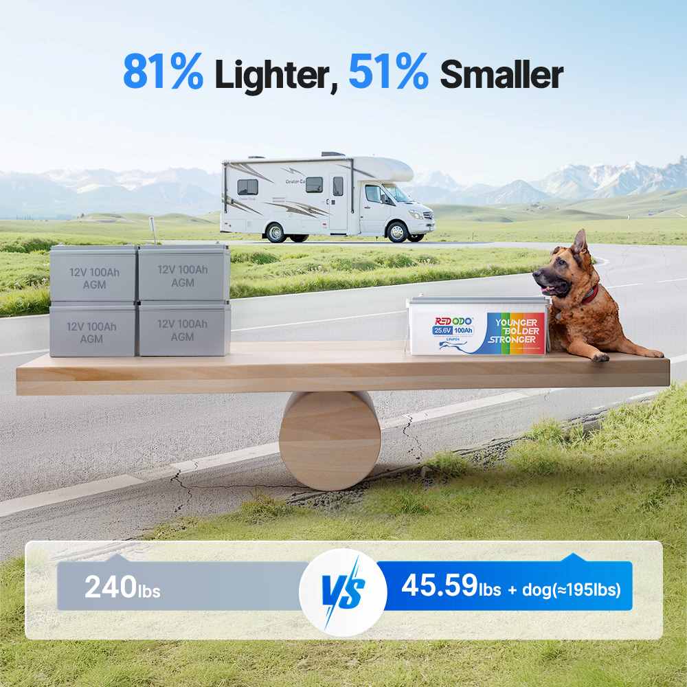 Redodo 24V 100Ah Lithium Battery | For RVs, Trolling Motors, Marine and Off-Grid Applications Redodo CA