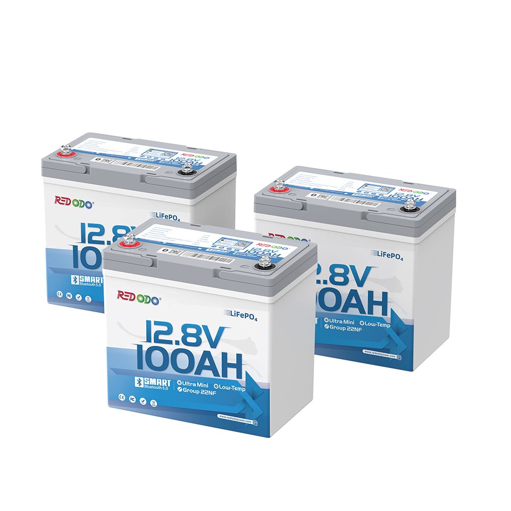 Redodo Ultra-Mini 12V 100Ah Bluetooth Lithium Battery| 3 pack
