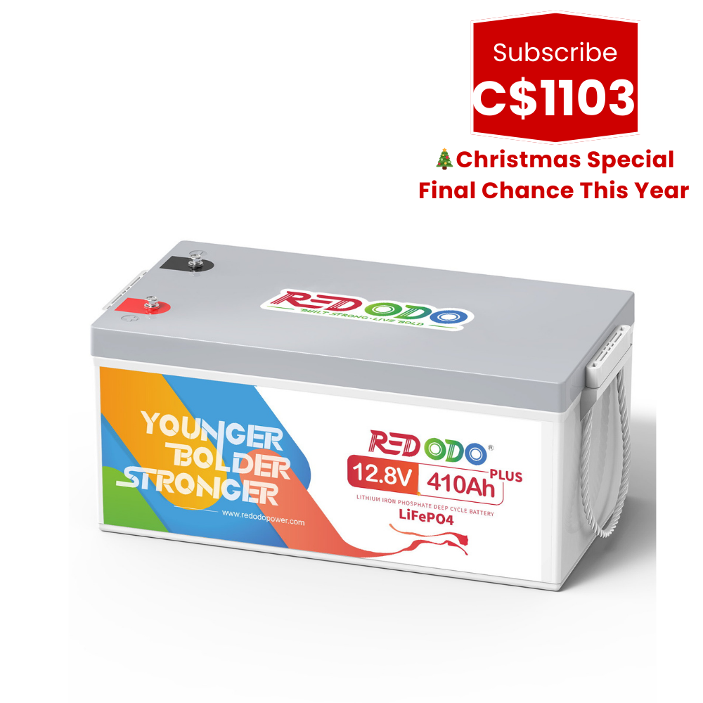 🎄【C$1122 After Subscribe】Redodo 12V 410Ah Deep Cycle Lithium Battery Perfect for Home Energy Storage, RV, Marine Redodo CA