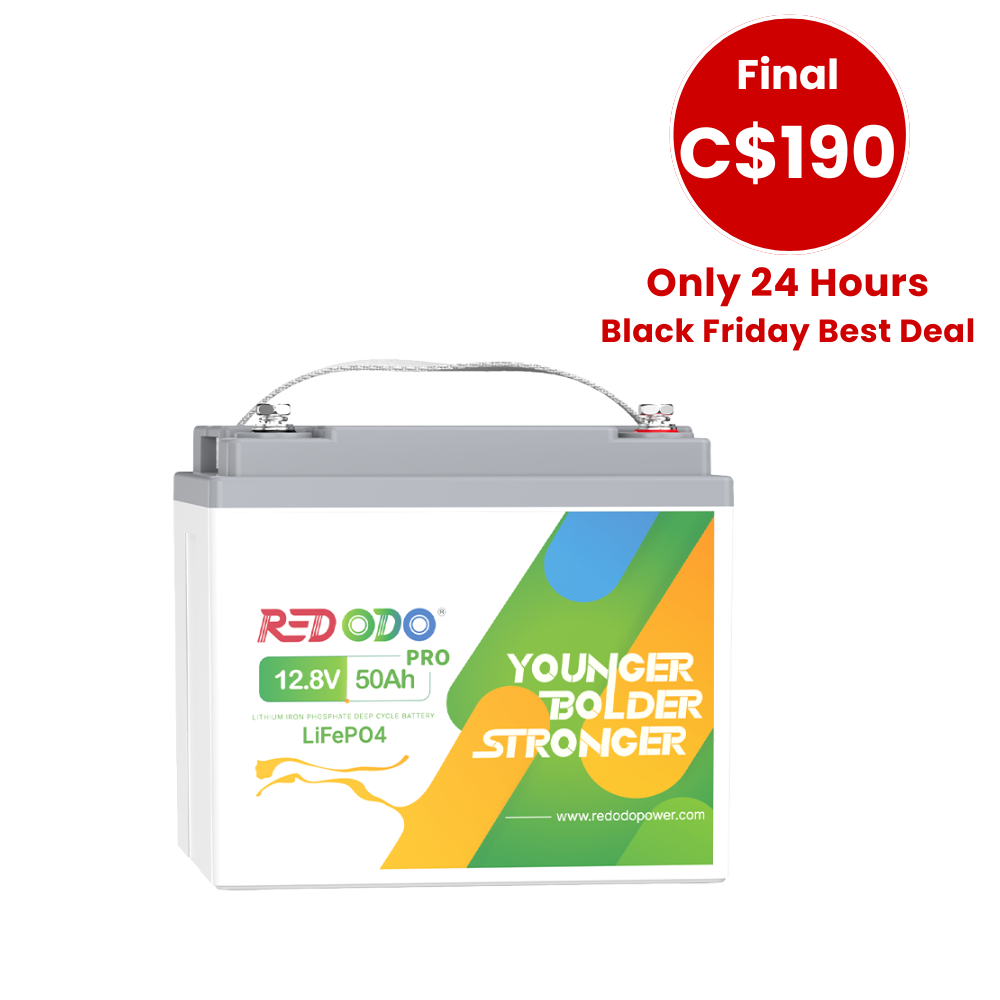 🔥【C$190 Only 24H】Redodo 12V 50Ah Lithium Battery | For Portable Solar Power Stations, Camping, RV, Trolling Motor Redodo CA