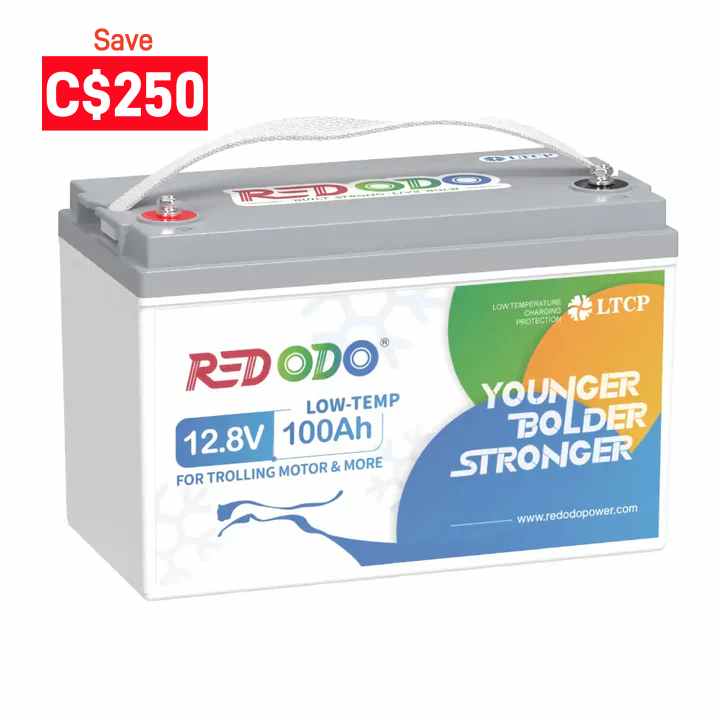 ⚡[C$322 after Sign-Up] Redodo 12V 100Ah Lithium Battery for Trolling Motor with Low Temperature Protection Redodo CA