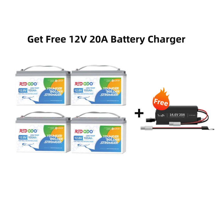 Redodo 12V 100Ah Lithium Battery for Trolling Motor with Low Temperature Protection Redodo CA