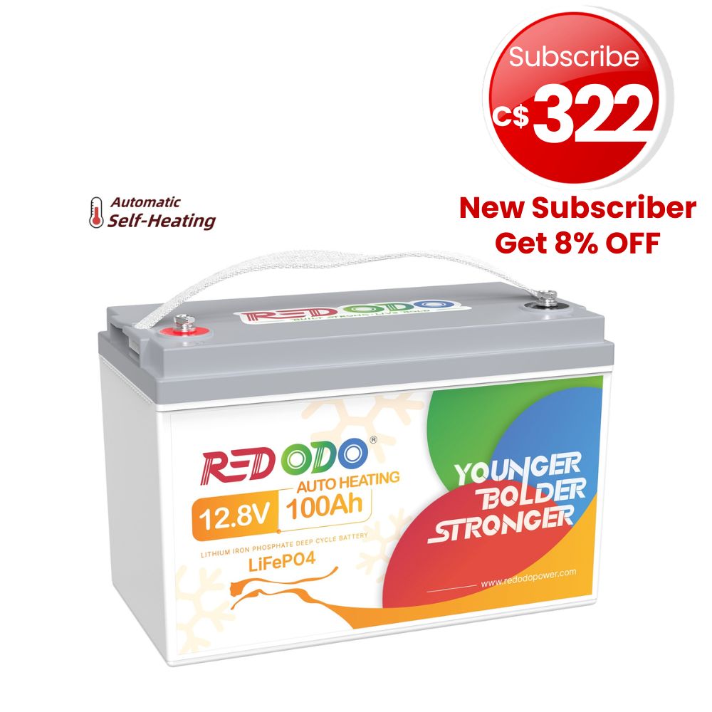 🔥【Sale Price】Redodo 12V 100Ah Self-Heating LiFePO4 Lithium Battery | For RV, Boats, Solar Home Systems