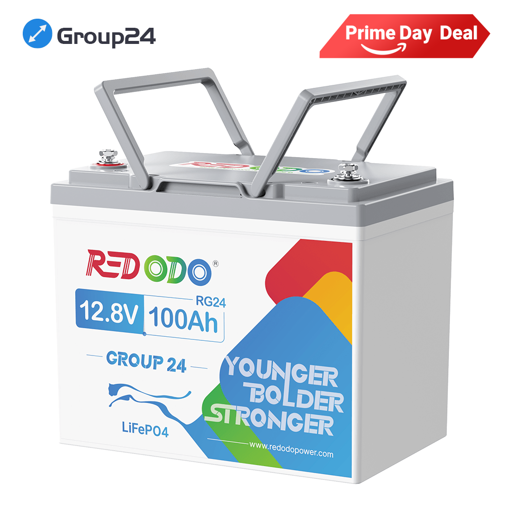 Redodo 12V 100Ah Group 24 Deep Cycle Lithium Battery | For RVs, Marine, Off-grid Setups Redodo CA