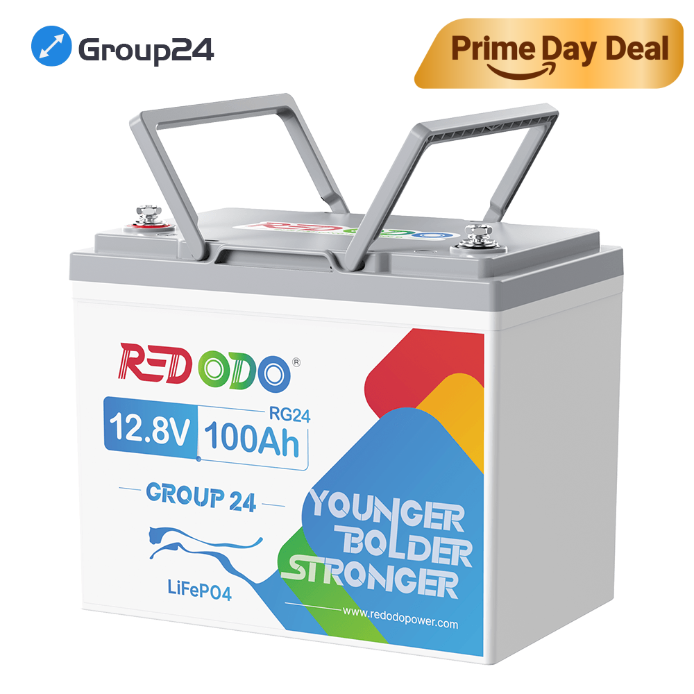 Redodo 12V 100Ah Group 24 Deep Cycle Lithium Battery | For RVs, Marine, Off-grid Setups Redodo CA