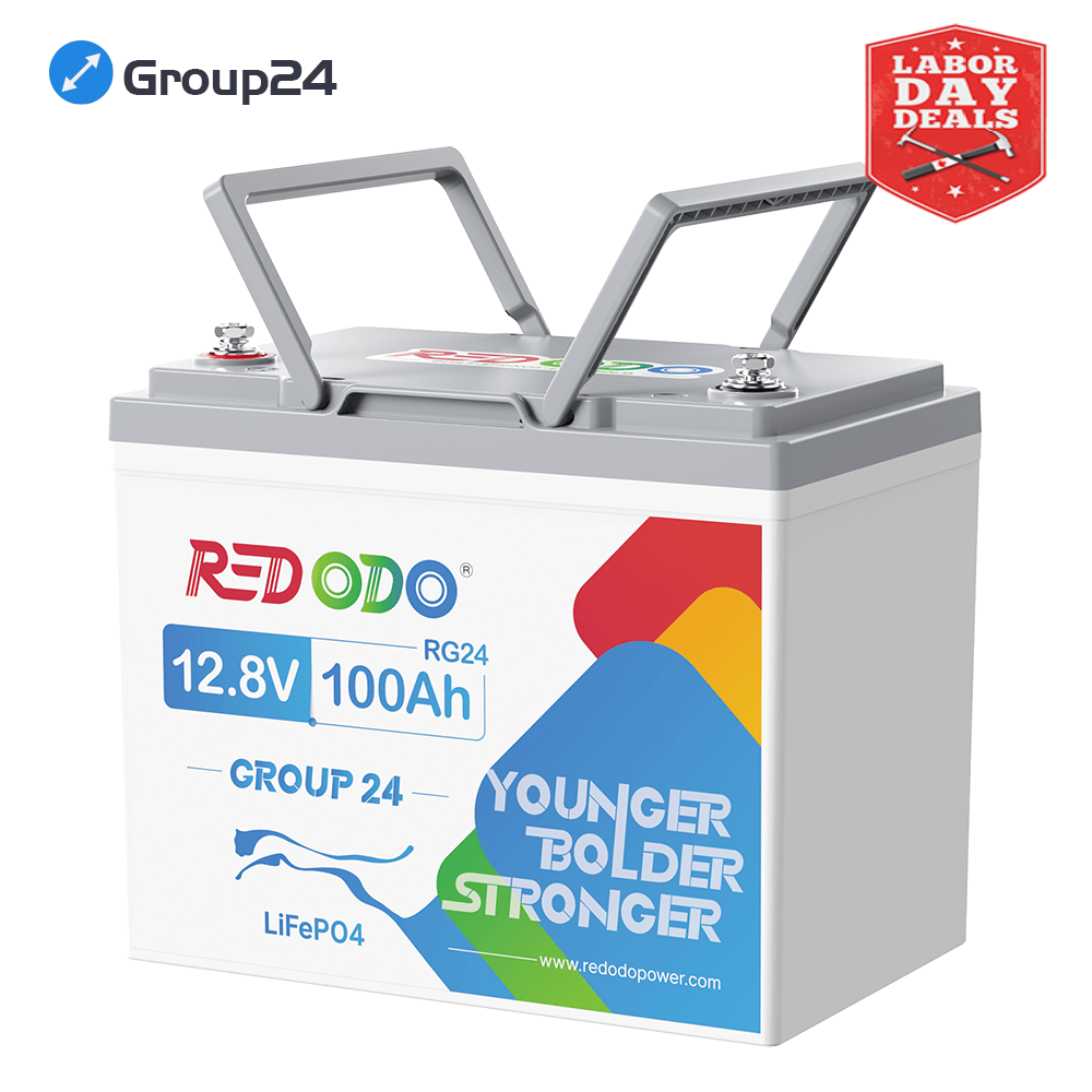 Redodo 12V 100Ah Group 24 Deep Cycle Lithium Battery | For RVs, Marine, Off-grid Setups Redodo CA