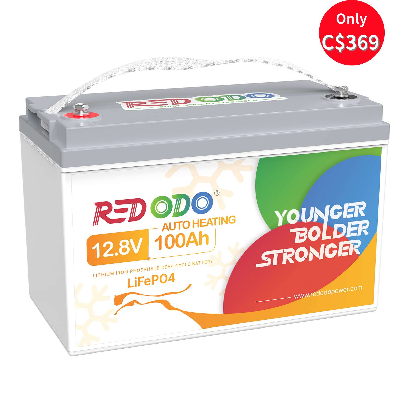 🔥【C$365.99 Only for 48Hrs 】Redodo 12V 100Ah Auto-Heating LiFePO4 Lithium Battery Redodo CA