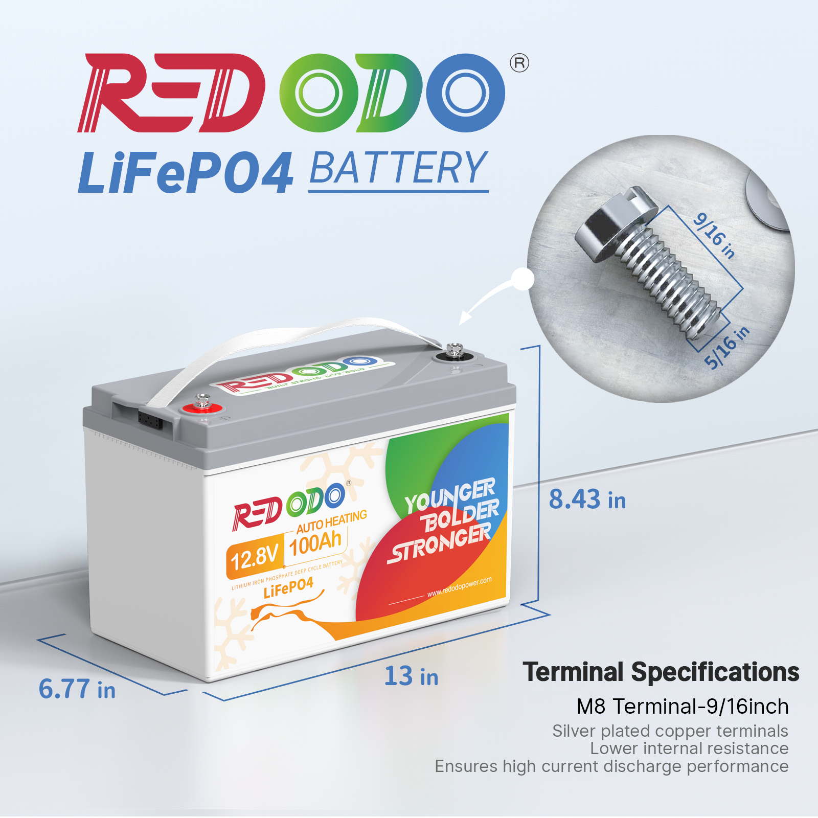 Very-good【Self-Heating】Redodo 12V 100Ah LiFePO4 Battery Redodo CA