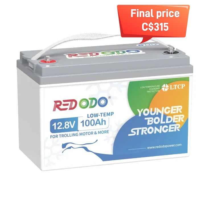 🔥【Limited 10% off discount】Redodo 12V 100Ah Lithium Battery for Trolling Motor with Low Temperature Protection Redodo CA