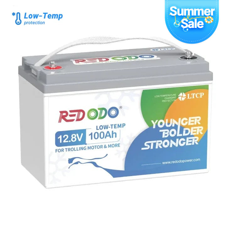 Redodo 12V 100Ah Lithium Battery for Trolling Motor with Low Temperature Protection Redodo CA