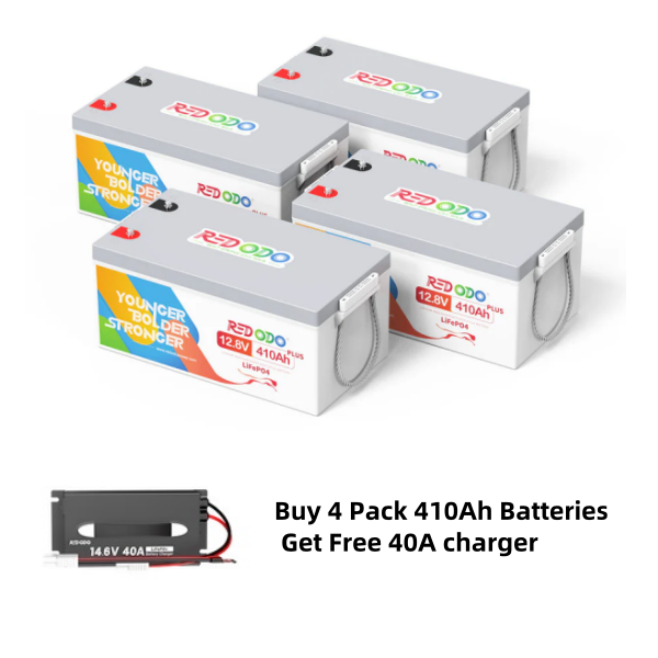 ⚡[C$1251.2 after Sign-Up] Redodo 12V 410Ah Deep Cycle Lithium Battery Perfect for Home Energy Storage, RV, Marine Redodo CA