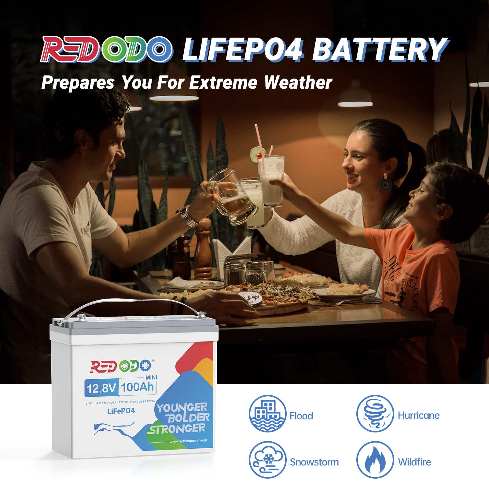 Like New -Redodo 12V 100Ah Mini LiFePO4 battery | 