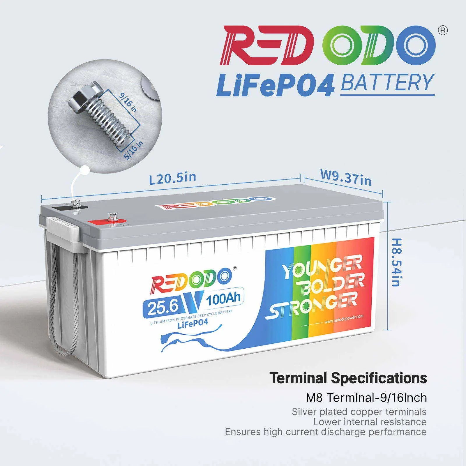 Redodo 24V 100Ah Power solar panel Battery