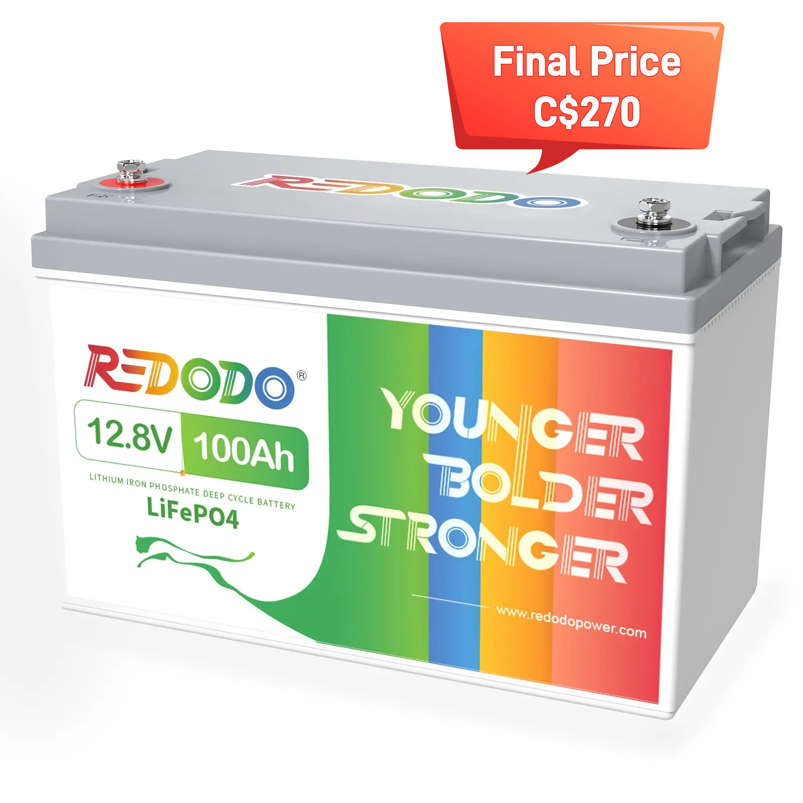 🔥【Limited 10% off discount】Redodo 12V 100Ah Deep Cycle Lithium Battery Redodo CA