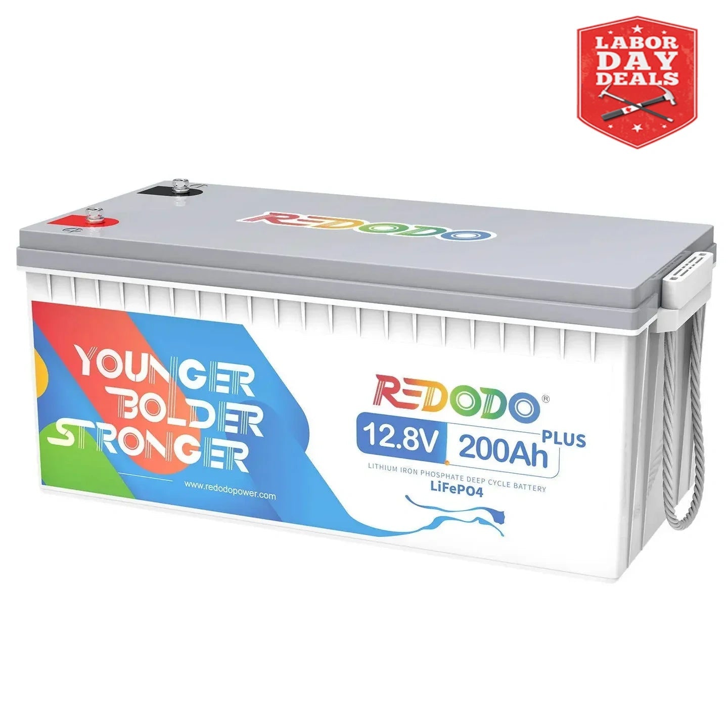 Redodo 12V 200Ah Plus Deep Cycle LiFePO4 Lithium Battery 2560W Load Power | For Solar Home, RV, Marine Redodo CA