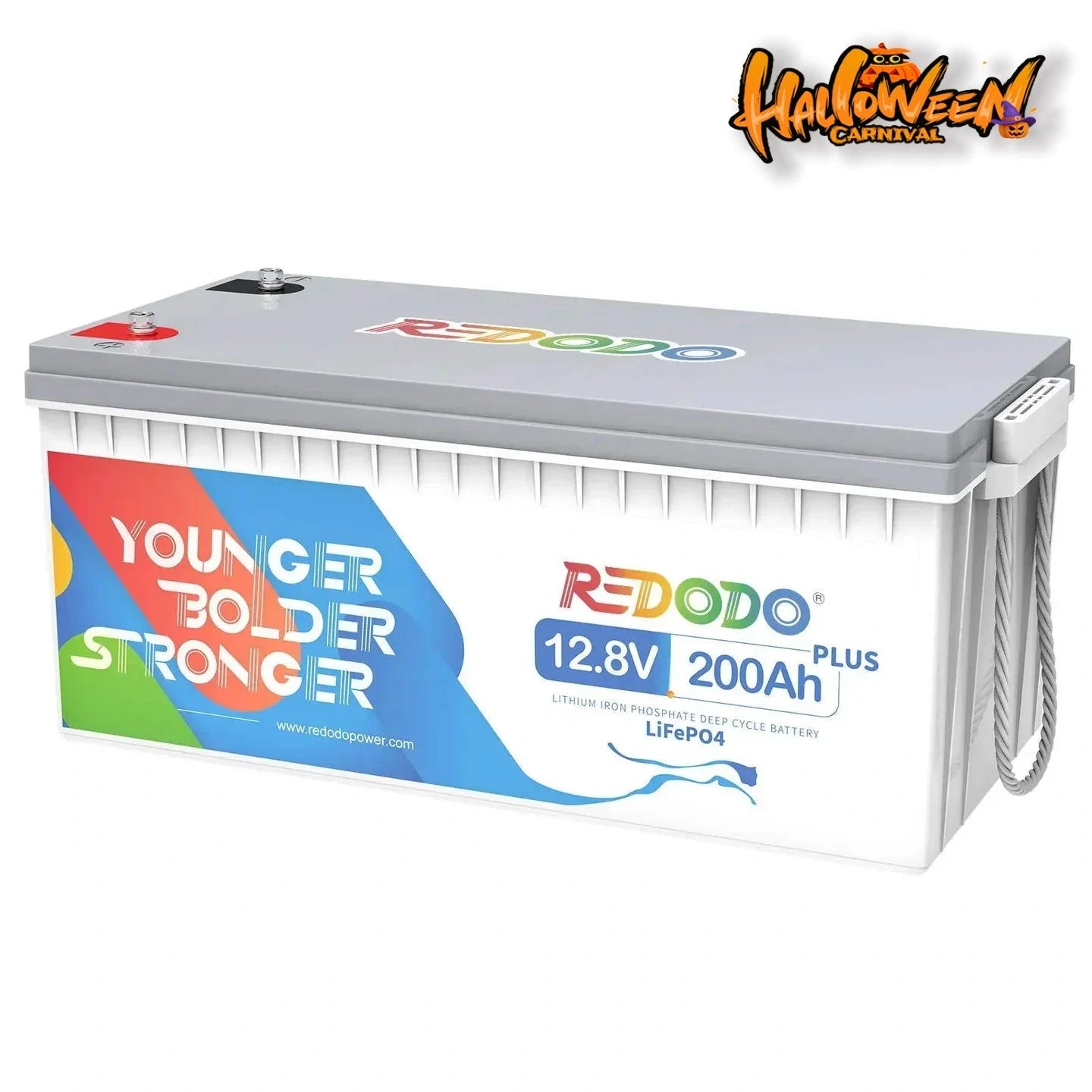 Redodo 12V 200Ah Plus Deep Cycle LiFePO4 Lithium Battery 2560W Load Power | For Solar Home, RV, Marine