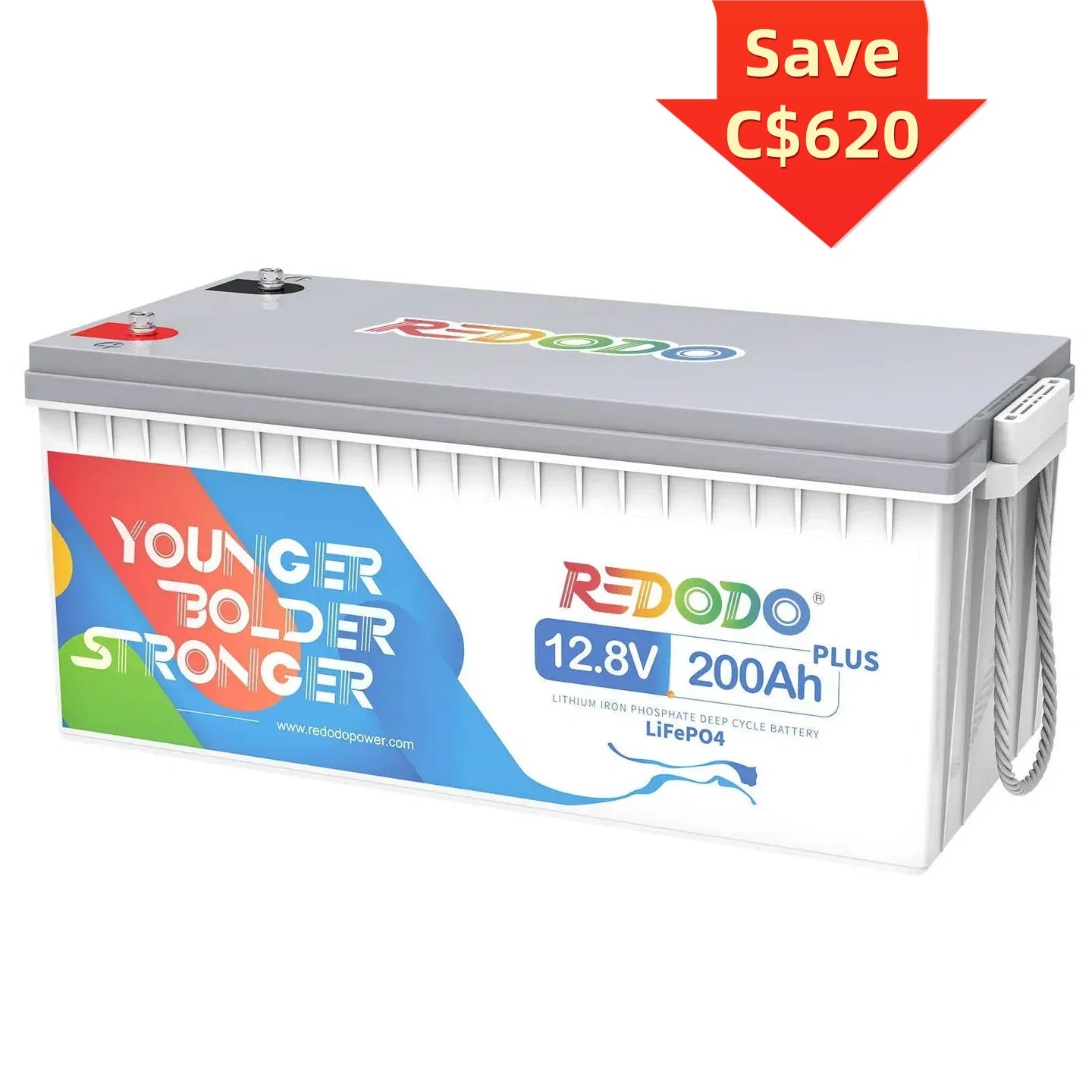 ⚡[C$579.99 Limited Offer] Redodo 12V 200Ah Plus Lithium Battery | 2.56kWh & 2.56kW