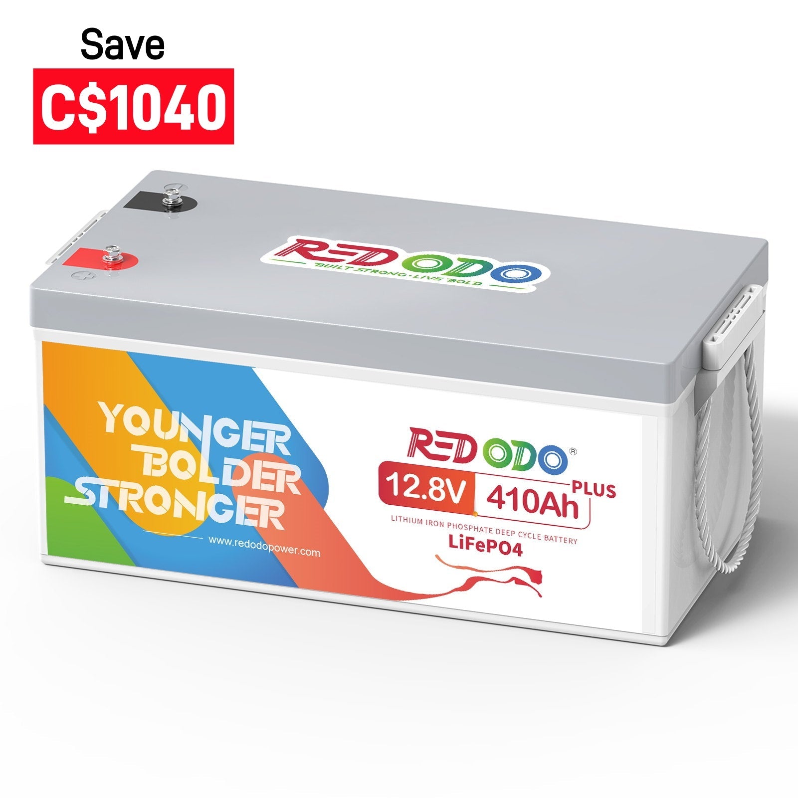 ⚡[C$1251.2 after Sign-Up] Redodo 12V 410Ah Deep Cycle Lithium Battery Perfect for Home Energy Storage, RV, Marine Redodo CA