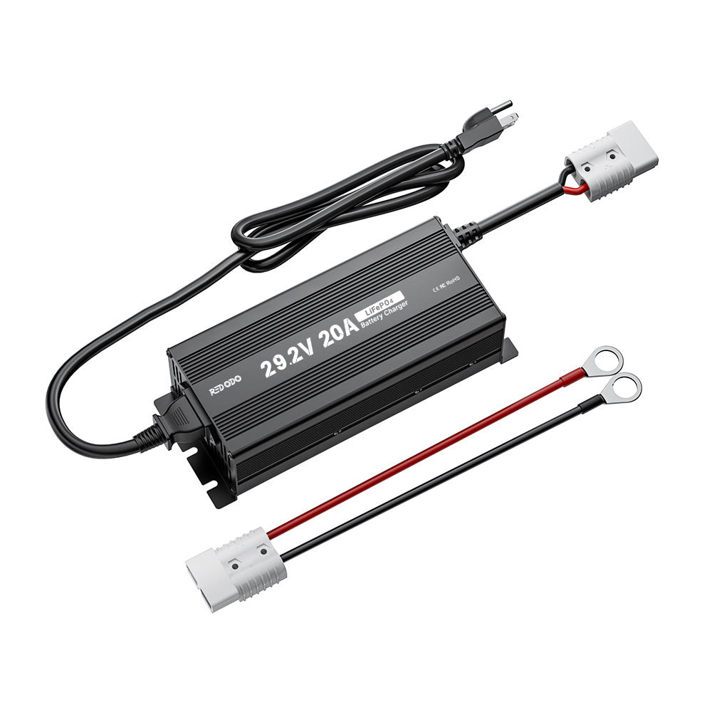 Redodo 29.2V 20A Update MINI Size LiFePO4 Battery Charger Fast AC-DC Charger