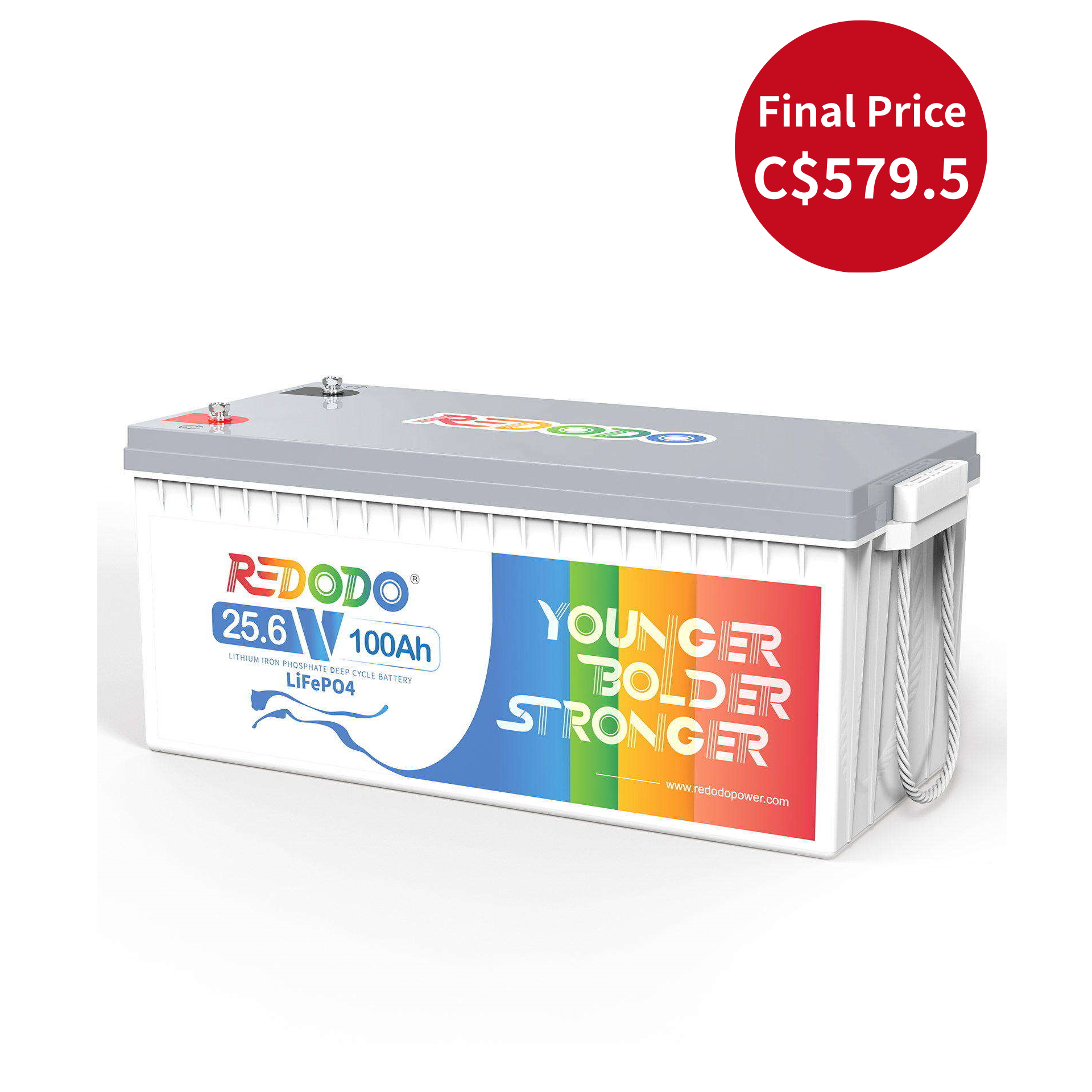 Redodo 24V 100Ah Lithium Battery | For RVs, Trolling Motors, Marine and Off-Grid Applications Redodo CA
