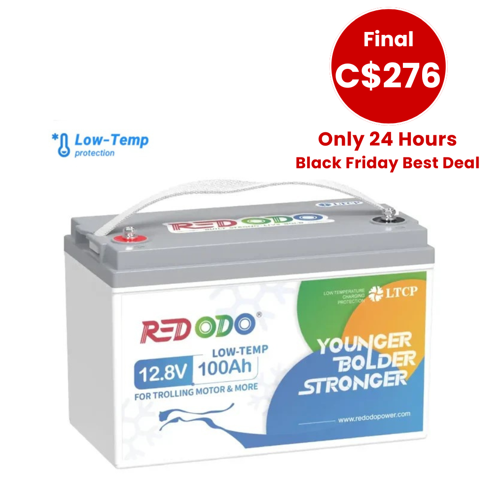 🔥【C$276 Only 24H】Redodo 12V 100Ah Lithium Battery for Trolling Motor with Low Temperature Protection Redodo CA