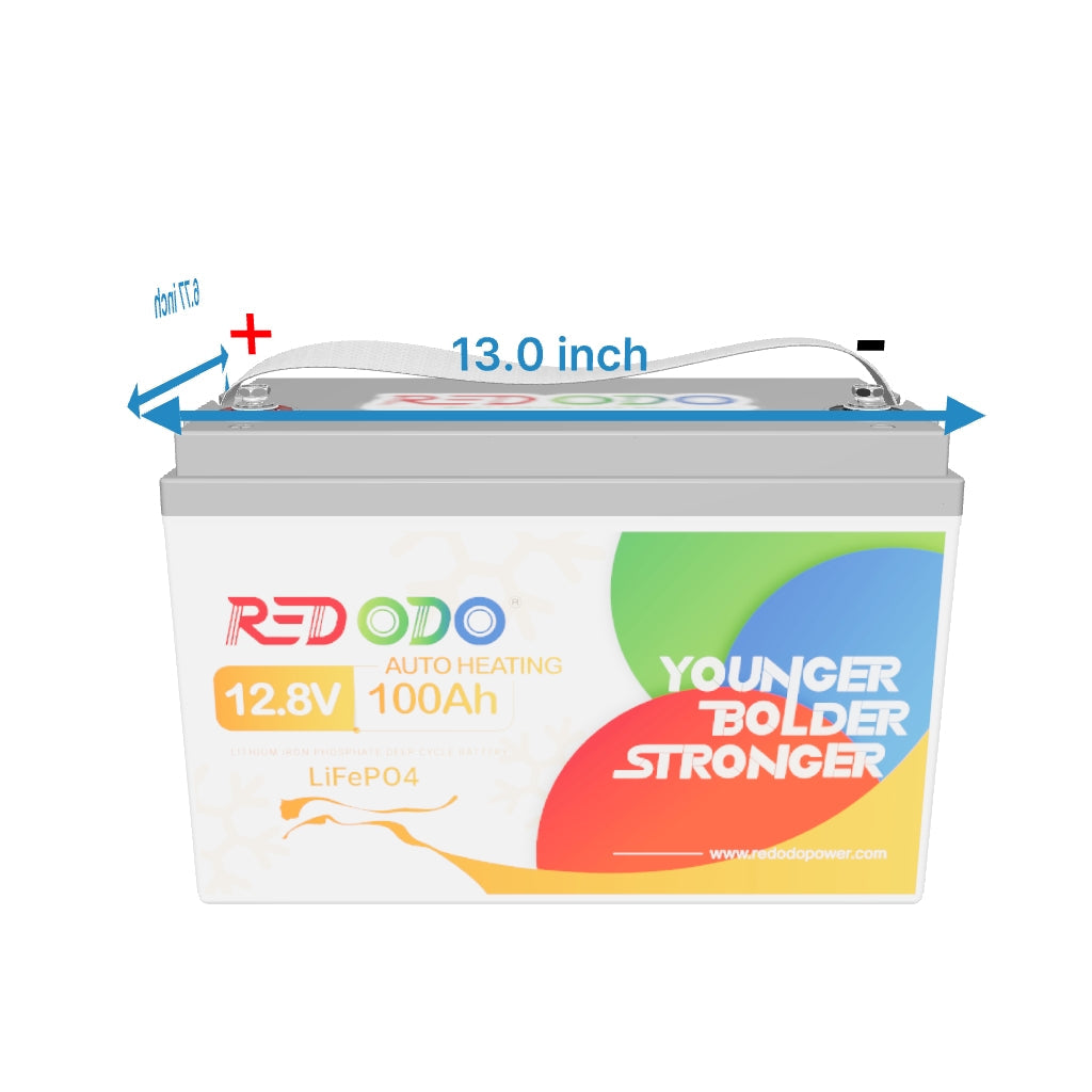 Redodo 12V 100Ah Self-Heating LiFePO4 Lithium Battery | For RV, Boats, Solar Home Systems