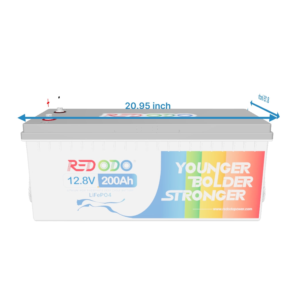 Redodo 12V 200Ah Lithium LiFePO4 Battery | 1280W Load Power | For RV, Solar, Off-Grid