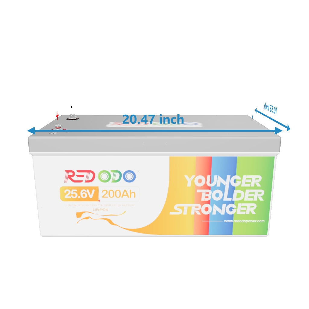 Redodo 24V 200Ah LiFePO4 Lithium Battery | 5120Wh & 5120W Perfect For Solar System, Boats, RV