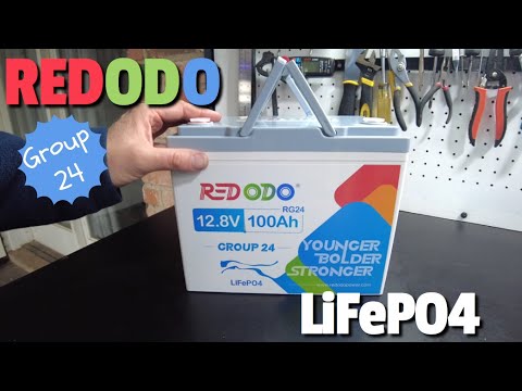 Redodo Group 24 12V 100Ah Lithium Battery Built-in 100A BMS, Max.20.48kWh, 4000+ Deep Cycles, Born for All RVs, Vans, Trucks, Campers, Solar Power Storage, Off-Grid