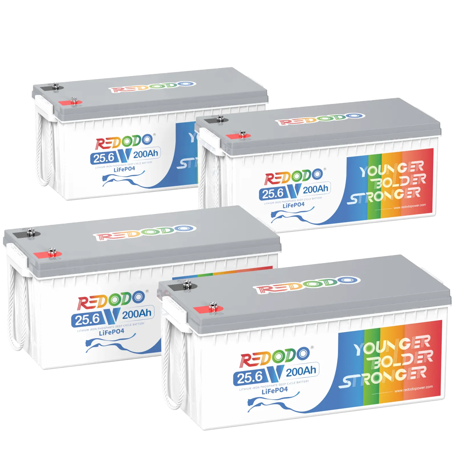 4 pack Redodo 24V 100Ah LiFePO4 Battery