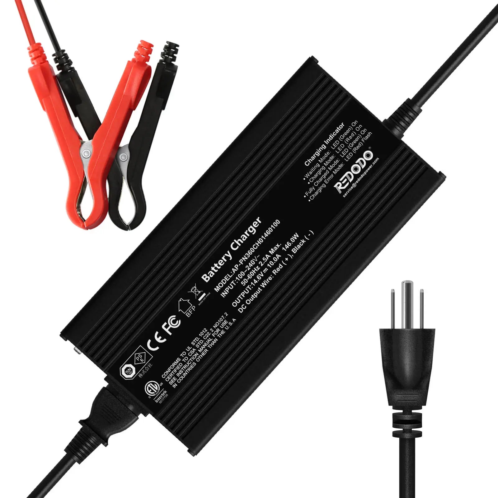 14.6V 10A LiFePO4 Battery Charger Special For 12V LiFePO4 Battery